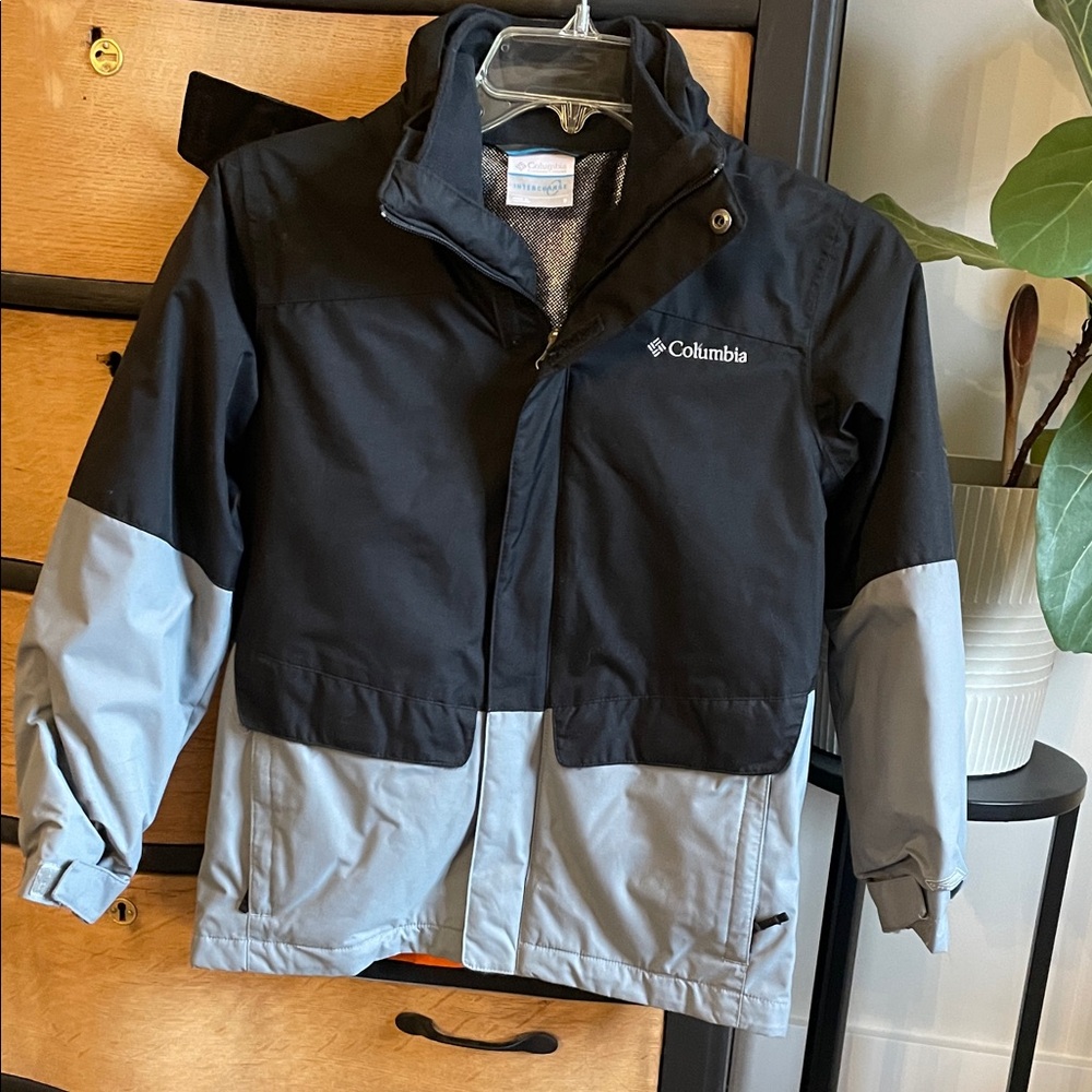 Columbia Kids Black and Light Gray Winter Coat